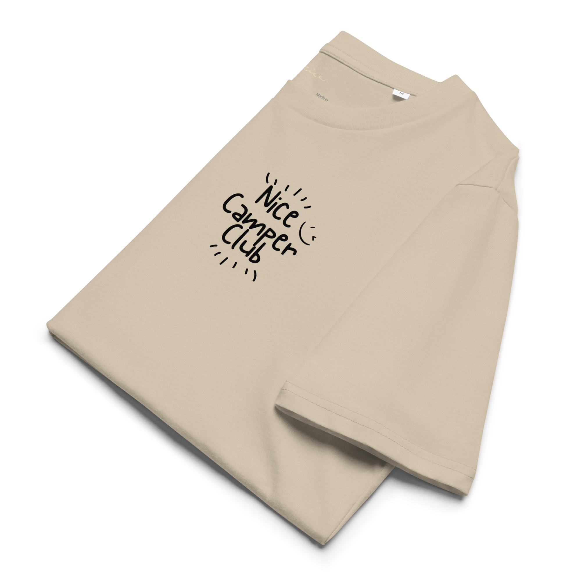 Nachhaltiges Unisex Camper Shirt in hochwertiger Baumwoll-Qualität von Nice Wave nice camper club