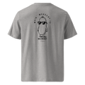 Nicewurst Unisex Bio T-Shirt in grau mit cooler Weißwurst-Figur in Sonnenbrille und dem Spruch 'Weiß'wuascht is' in schwarzer Schrift Weiß wurst is 